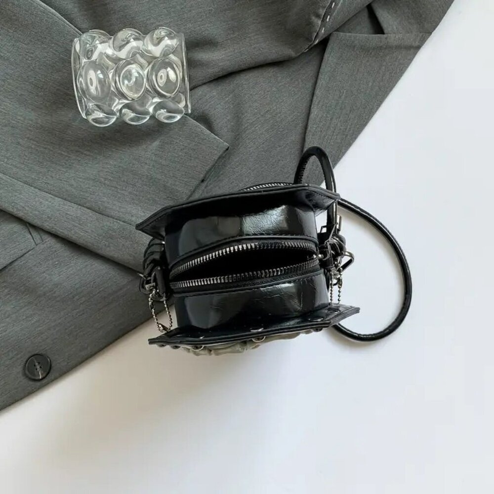 Coffin Black Gothic Skeleton Crossbody Bag NWT​ - Picture 2 of 4